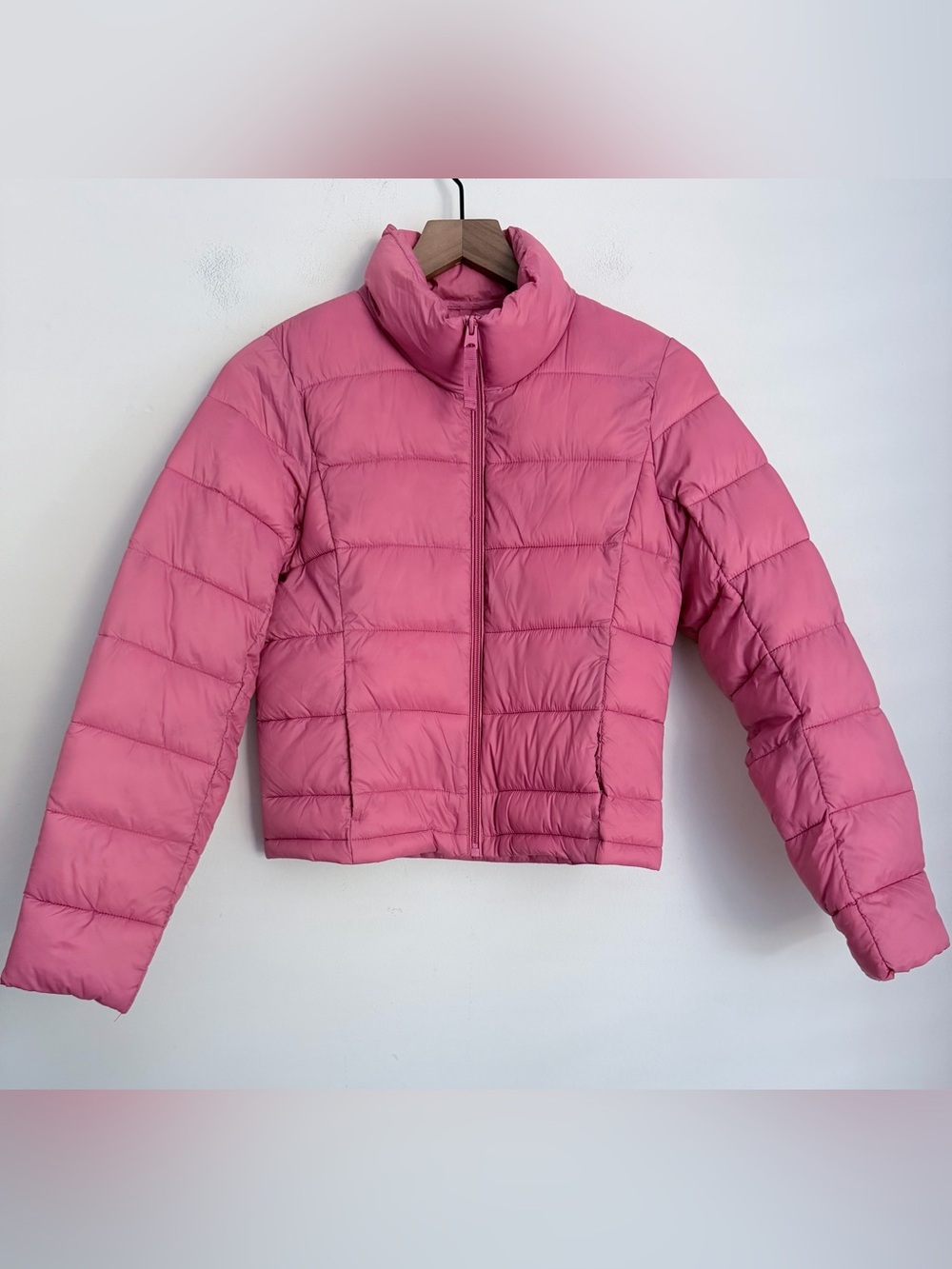 Love Tree Girls pink Full Zippered Puffer Jacket Ultra light packable S NWT